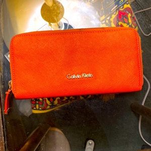 Orange Calvin Klein Wallet
